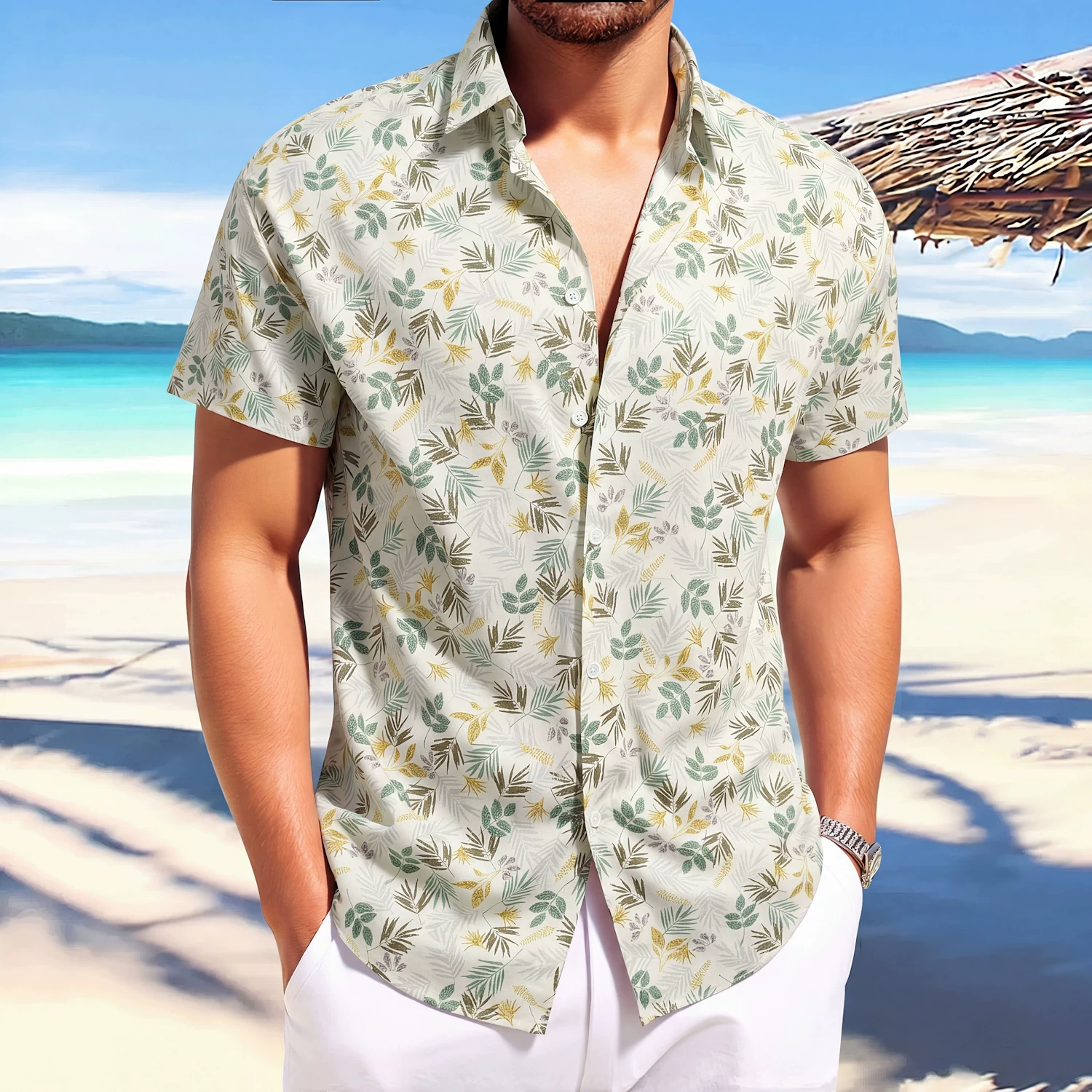 Vintage Hawaiian Floral Shirt - Heren Vakantiekleding Zomer Hawaiiaans Overhemd Camisa