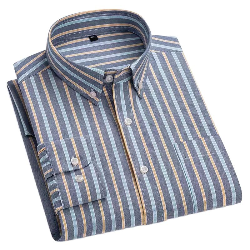 Oxford Cotton Casual Shirt Business - 160KG Oversized overhemd Gestreept / geruit