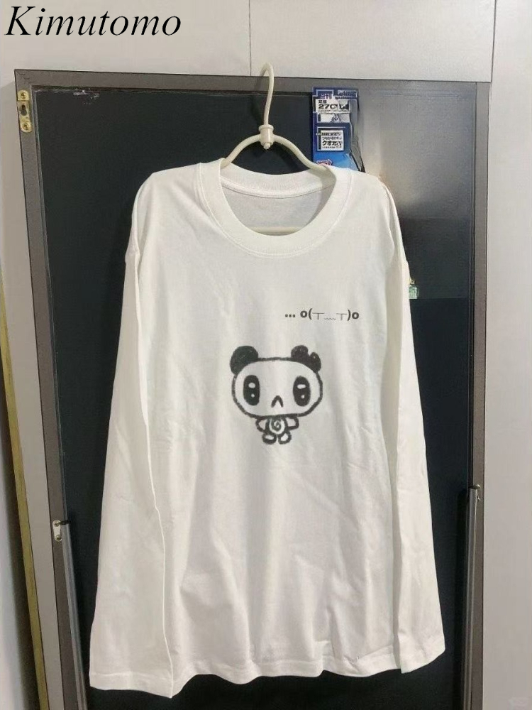 T-Shirts - Kimutomo T-shirts Vrouwen Cartoon Gedrukt Lange