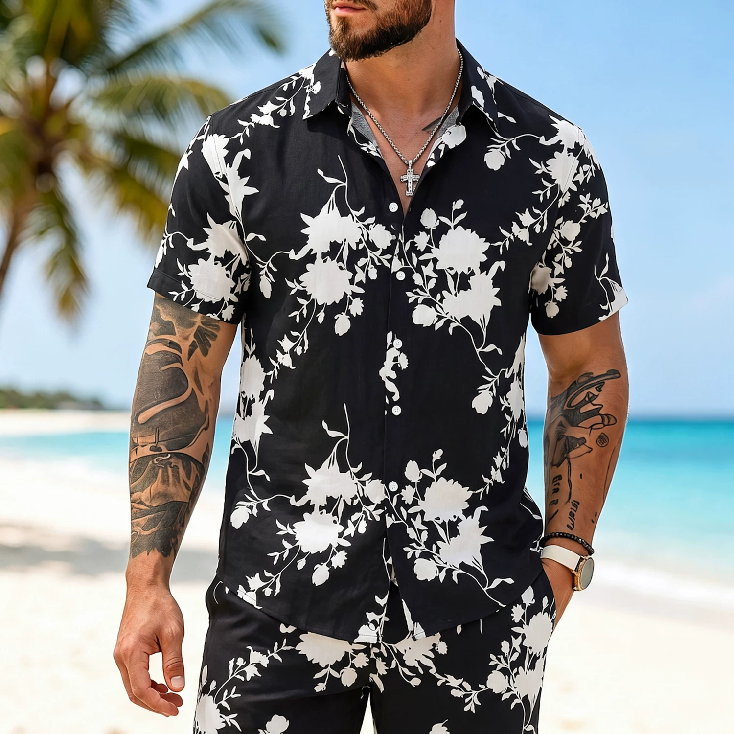Heren Vakantiekleding Zomer Ha - Vintage Hawaiian Floral Shirt recensie en prijs
