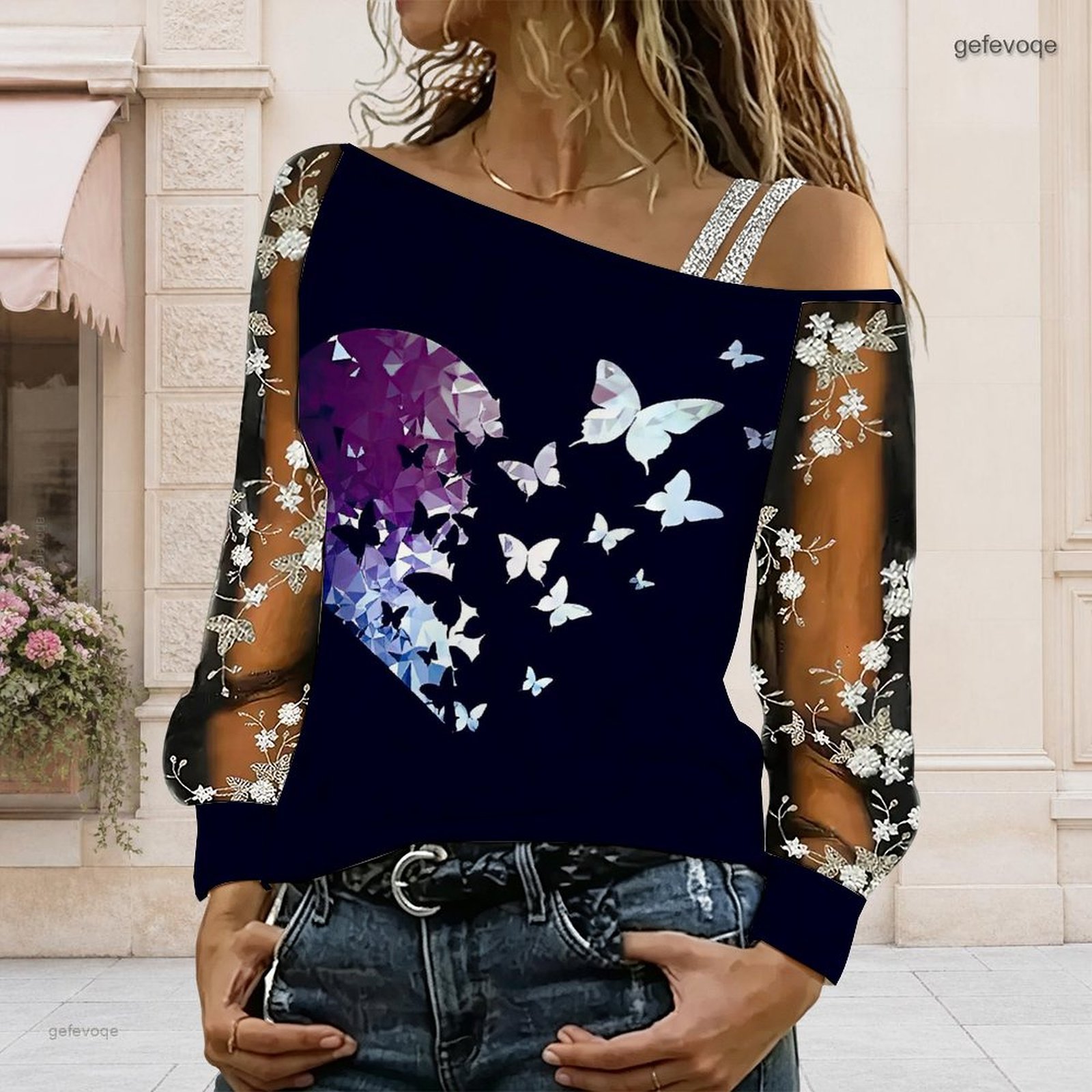 Dames off-shoulder blouse, asy - Shirts recensie en prijs