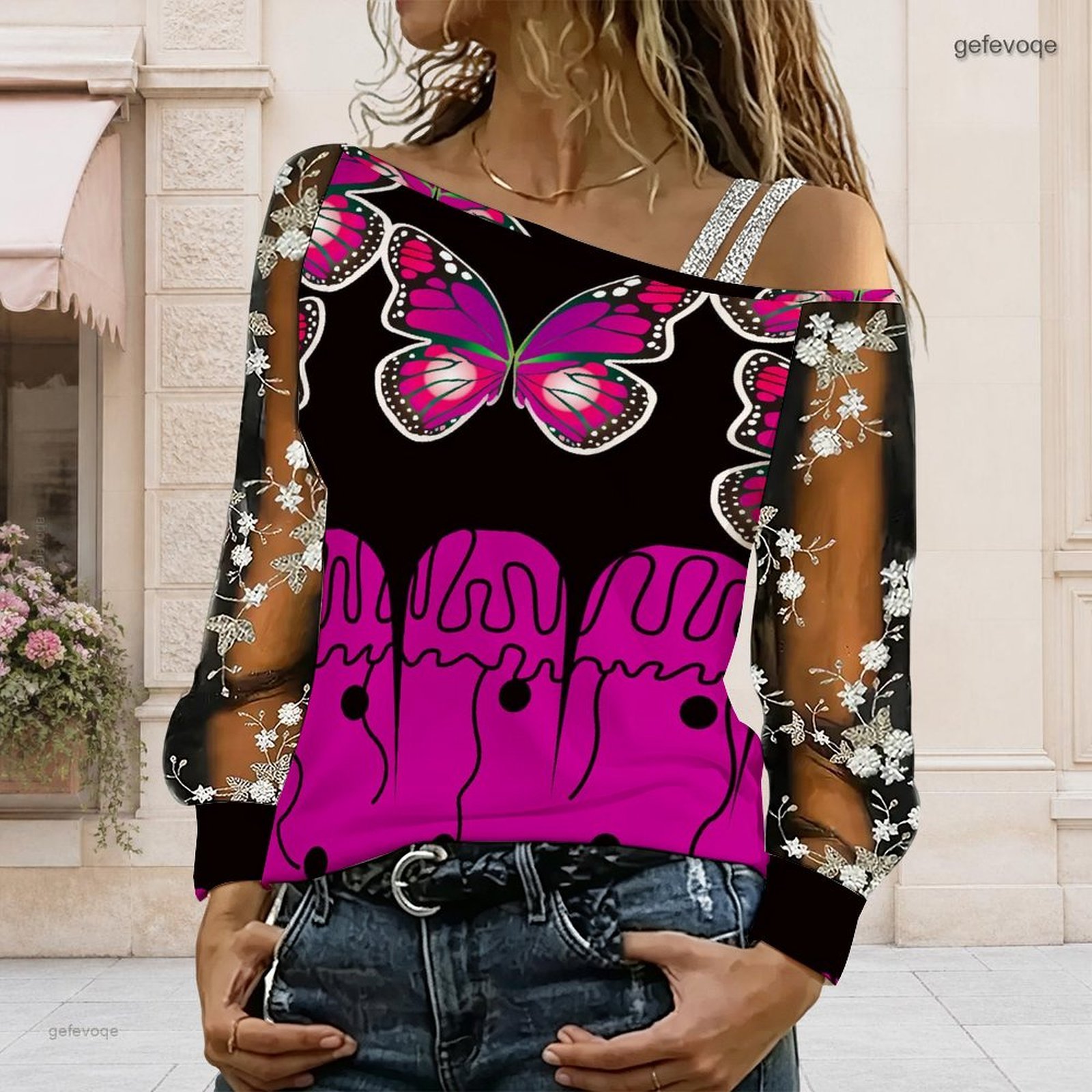 Dames off-shoulder blouse, asy - Shirts recensie en prijs