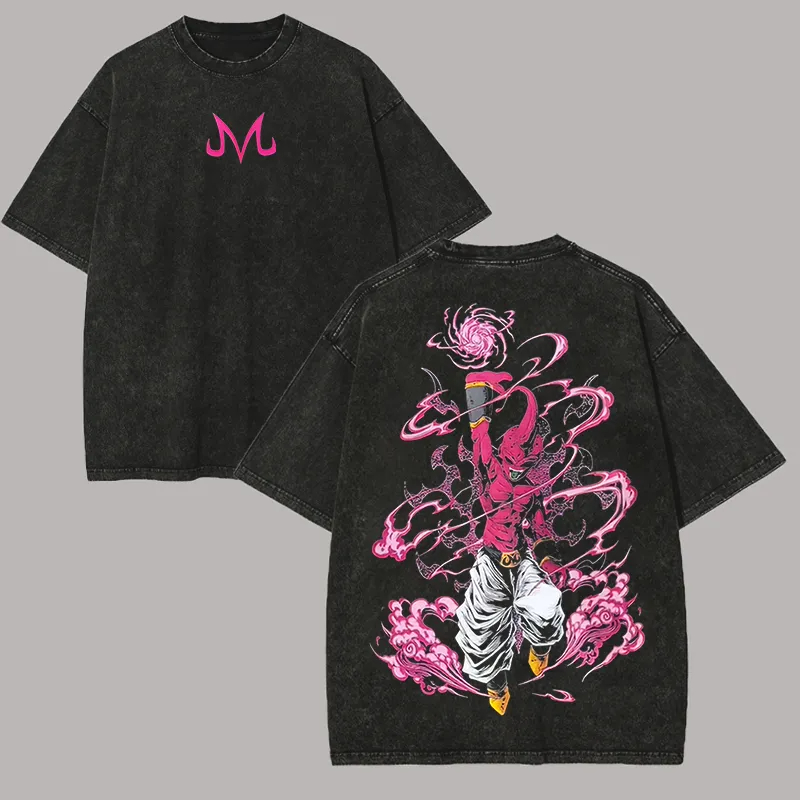 Kid Buu T-shirt Dragon Ball Z  - Acid Wash Vintage Graphic T Shirt recensie en prijs